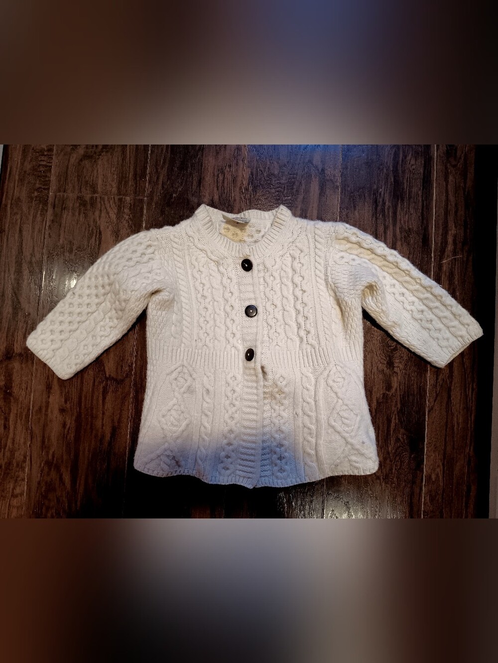 Vintage 100% Merino Wool Kilronan Knitwear  Irish Cardigan Women's XS
